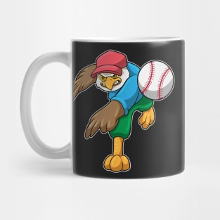 Hawk at Baseball with Baseball bat Mug